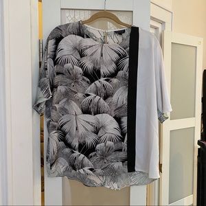 Topshop palm leaf print blouse